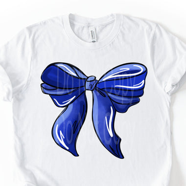 Blue Bow DTF Transfer
