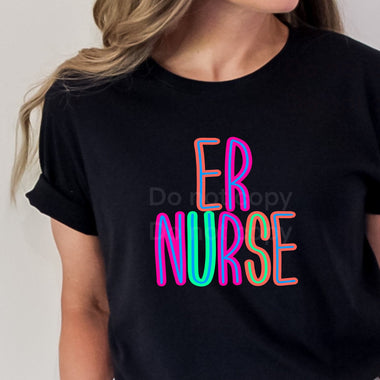 Bright ER Nurse DTF Transfer