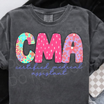 Certified Medical Assistant Scribble Bright DTF Transfer