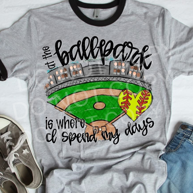 At The Ballpark Softball DTF Transfer