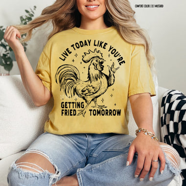 Live Today Like Getting Fried Tomorrow Screen Print Transfer T140