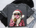 Trendy Leopard Sunglasses Santa Wholesale Tee