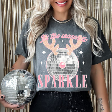 Tis the Season to Sparkle Screen Print High Heat Transfer W57