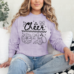 Cheer Checkered Doodle DTF Transfer (SBBB)