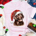 Christmas Chocolate Lab DTF Transfer