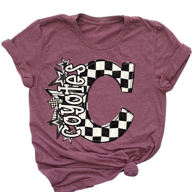 Coyotes Big Check Mascot DTF Transfer (CS)