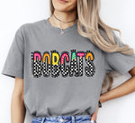 Checkered Bright Bobcats DTF Transfer