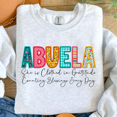 Abuela Clothed in Gratitude DTF Transfer