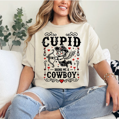 Cupid, Find Me A Cowboy DTF Transfer