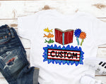 Custom Listing Reading DTF Transfer (leave name in the note)