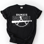 Dukes Baseball White INK DTF Transfer