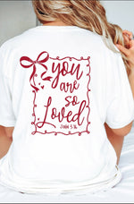 You Are Loved Red Ribbon Back Single Color Screen B21