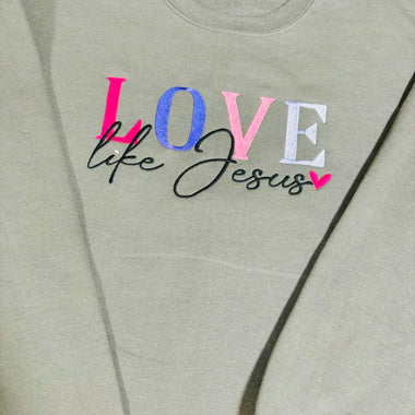 Love like Jesus Wholesale Embroidered Sweatshirt