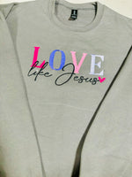 Love like Jesus Wholesale Embroidered Sweatshirt