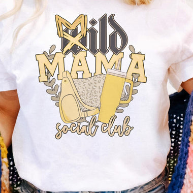 Mild Mama Social Club Yellow DTF Transfer