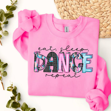 Eat, Sleep, Dance Repeat DTF Transfer