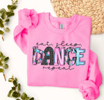 Eat, Sleep, Dance Repeat DTF Transfer