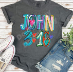 Cheery John 3:16 DTF Transfer