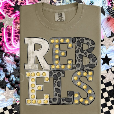 Neutral Marquee Mascot Rebels DTF Transfer