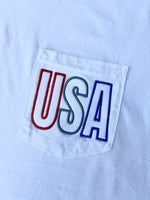 USA Embroidered Pocket Wholesale Tee