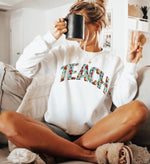 Teach Floral Print DTF Transfer
