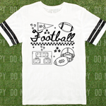 Football Checkered Doodle DTF Transfer (SBBB)