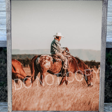 Cowboy Canvas Print Framed or Unframed