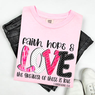 Faith Hope and Love DTF Transfer