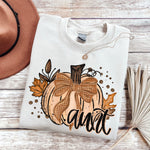 Aunt Fall Glitter Pumpkin DTF Transfer (SDD)