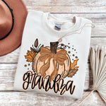 Grandma Fall Glitter Pumpkin DTF Transfer (SDD)
