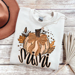 Mimi Fall Glitter Pumpkin DTF Transfer (SDD)