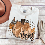 Mom Fall Glitter Pumpkin DTF Transfer (SDD)