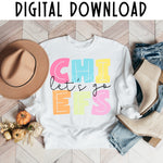 Let's go Chiefs Colorful Digital Download MS