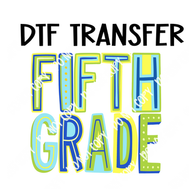 Colorful Fifth Grade boy DTF Transfer