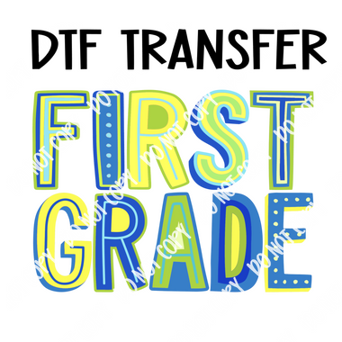 Colorful First Grade boy DTF Transfer