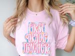 First grade teacher sm*ley DTF Transfer