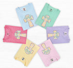 Pastel Floral Cross DTF Transfer