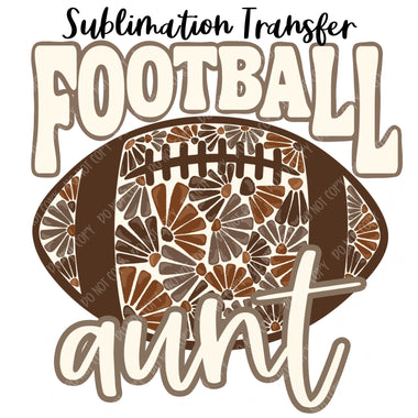 Football Aunt Sublimation Transfer