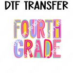 Colorful Fourth Grade girl DTF Transfer