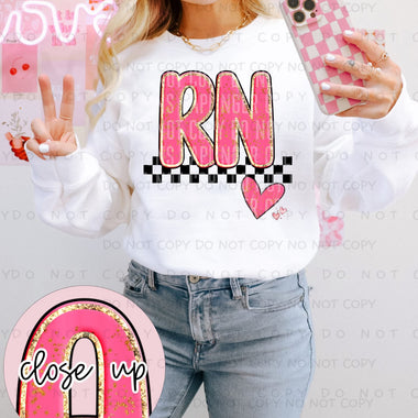 RN in Pink DTF Transfer