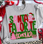 Santa’s Favorite Teacher DTF Transfer (S&G)