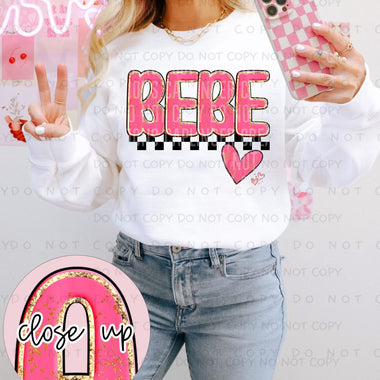 Bebe in Pink DTF Transfer