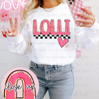 Lolli in Pink DTF Transfer