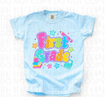 Colorful Star Grade Level DTF Transfer (UAC)