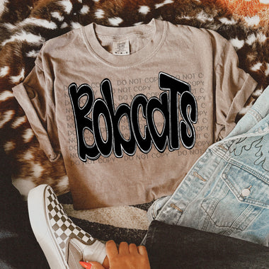 Funky Doodle Mascot Bobcats DTF Transfer