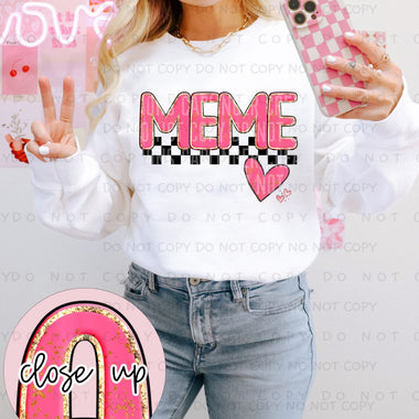 Meme in Pink DTF Transfer