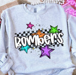 Bombers  Bright Star Check Mascot DTF Transfer