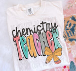 Chemistry Teacher Pencil Doodle DTF Transfer (SWD)
