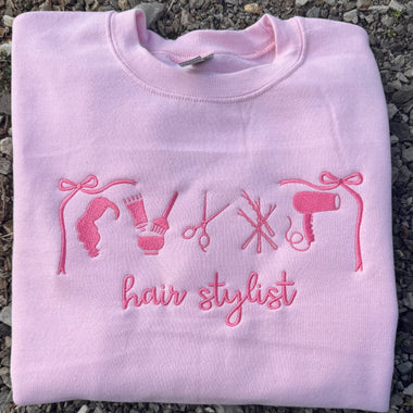 Hair Stylist Wholesale Embroidered Sweatshirt
