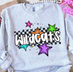 Wildcats Bright Star Check DTF Transfer